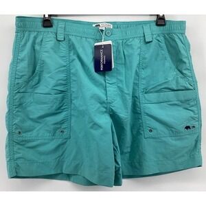 Onward Reserve Shorts Men XL Green Cargo Elastic Fishing Performance Nylon